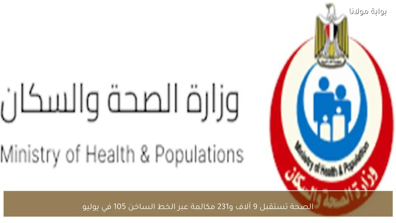 الصحة تستقبل 9 آلاف و231 مكالمة عبر الخط الساخن 105 في يوليو