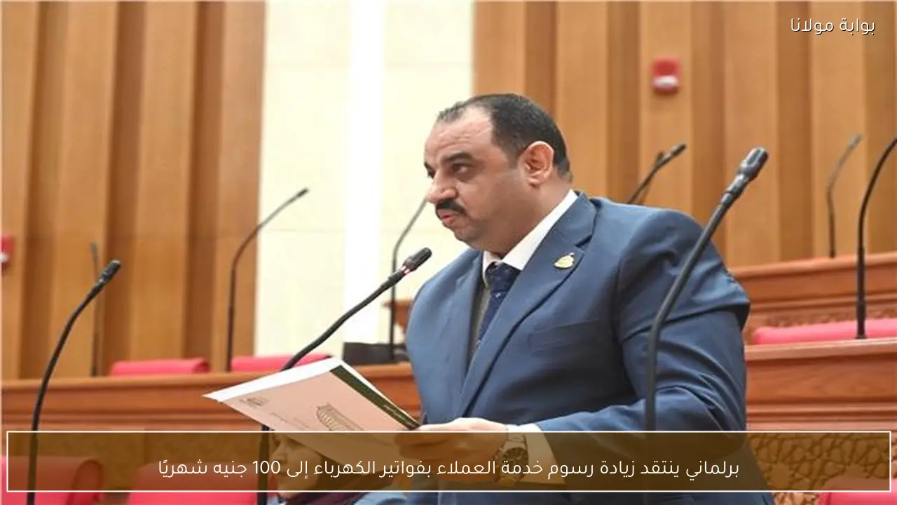 برلماني ينتقد زيادة رسوم خدمة العملاء بفواتير الكهرباء إلى 100 جنيه شهريًا