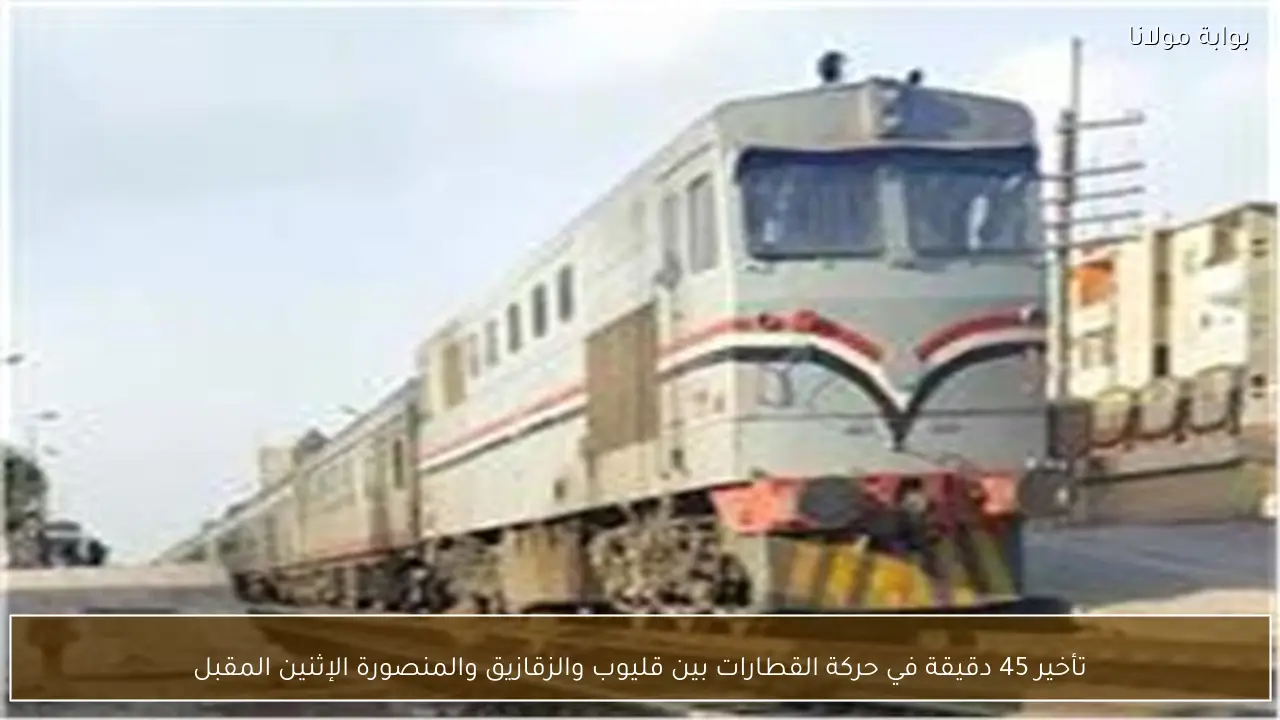 تأخير 45 دقيقة في حركة القطارات بين قليوب والزقازيق والمنصورة الإثنين المقبل