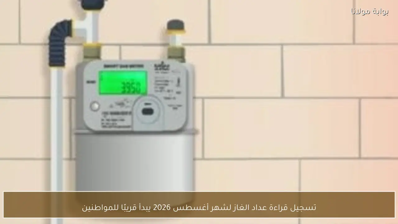 تسجيل قراءة عداد الغاز لشهر أغسطس 2026 يبدأ قريبًا للمواطنين