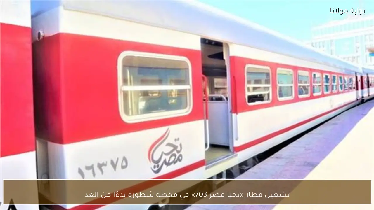 تشغيل قطار «تحيا مصر 703» في محطة شطورة بدءًا من الغد