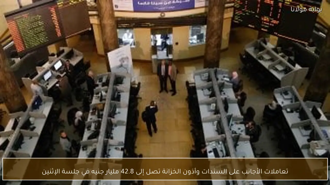 تعاملات الأجانب على السندات وأذون الخزانة تصل إلى 42.8 مليار جنيه في جلسة الإثنين