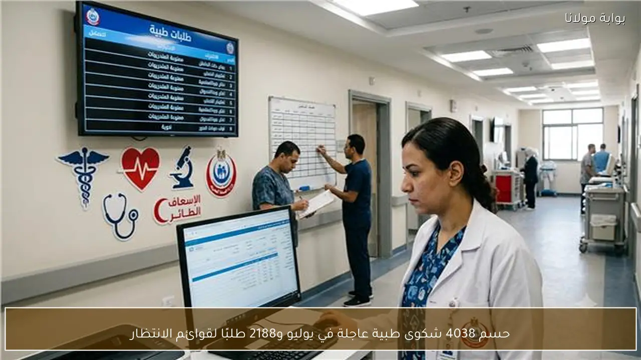 حسم 4038 شكوى طبية عاجلة في يوليو و2188 طلبًا لقوائم الانتظار