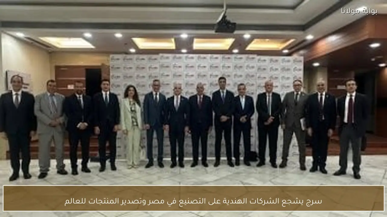 سرج يشجع الشركات الهندية على التصنيع في مصر وتصدير المنتجات للعالم