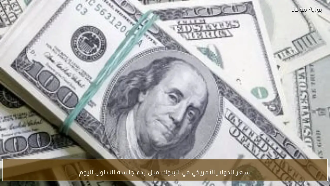 سعر الدولار الأمريكي في البنوك قبل بدء جلسة التداول اليوم