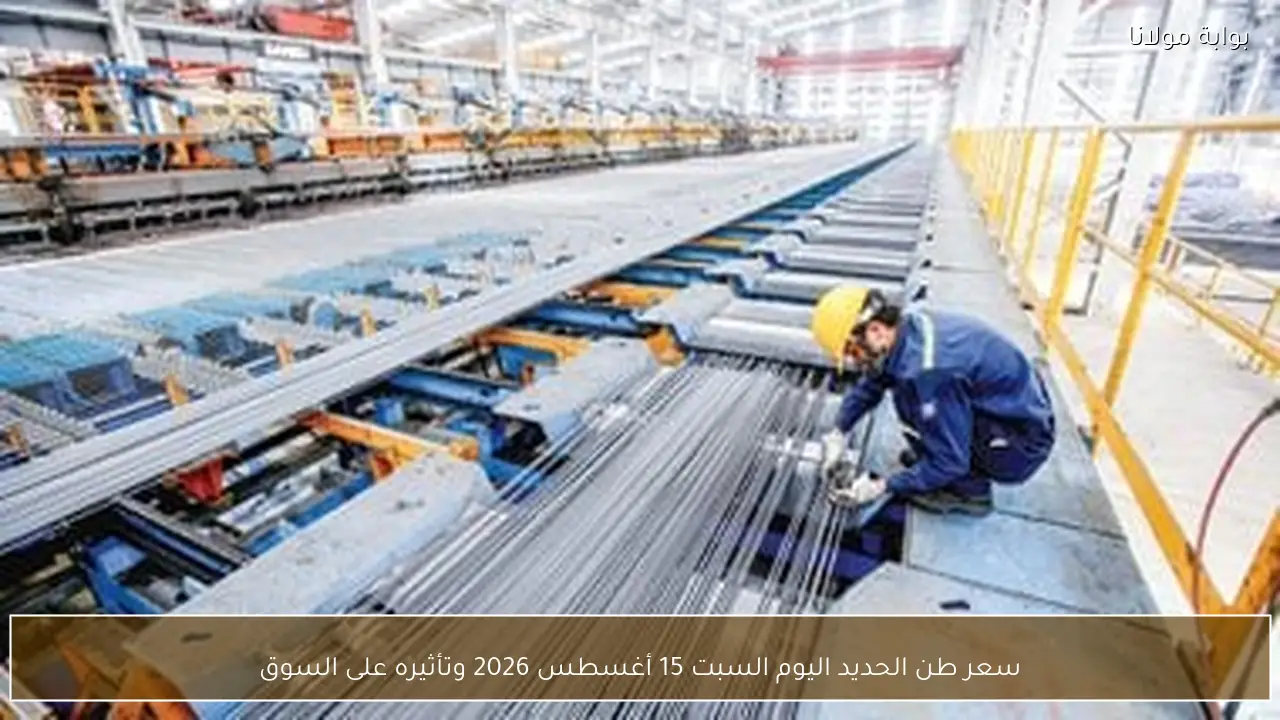 سعر طن الحديد اليوم السبت 15 أغسطس 2026 وتأثيره على السوق