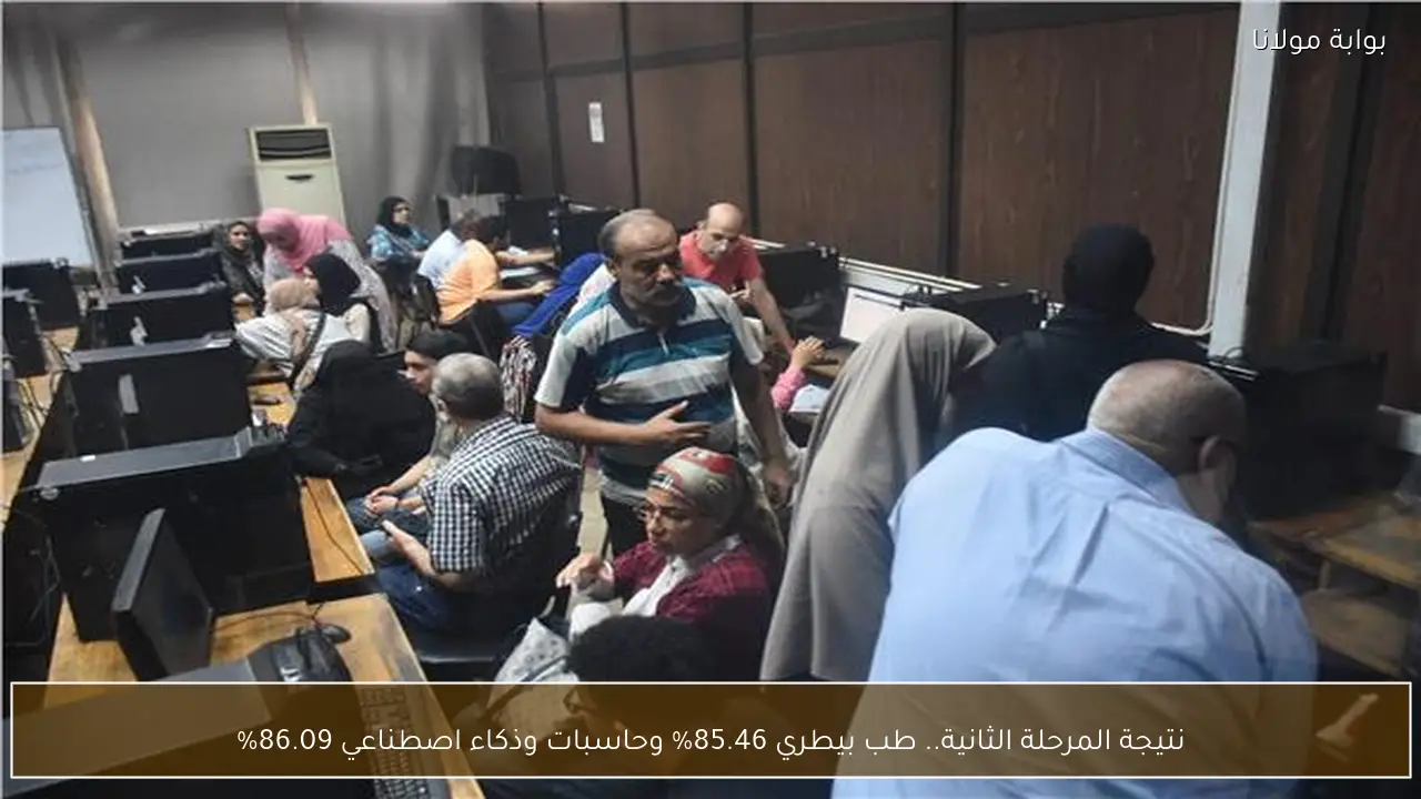 نتيجة المرحلة الثانية.. طب بيطري 85.46% وحاسبات وذكاء اصطناعي 86.09%