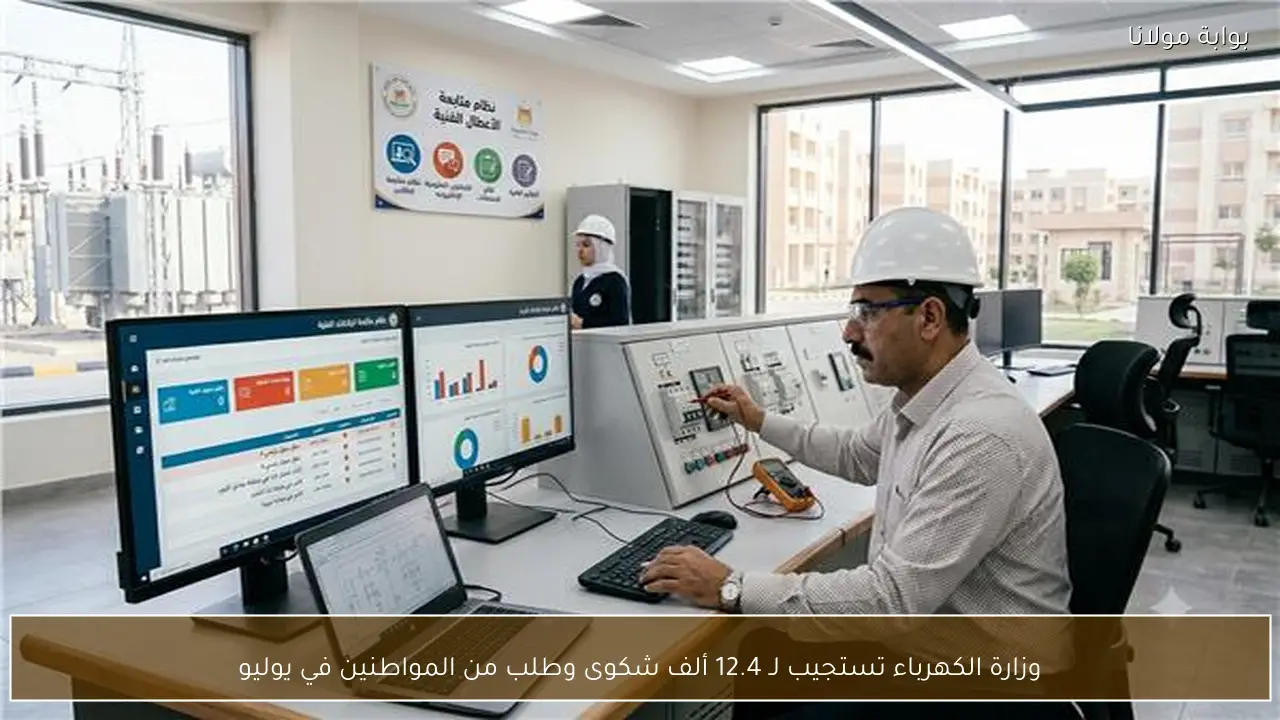 وزارة الكهرباء تستجيب لـ 12.4 ألف شكوى وطلب من المواطنين في يوليو