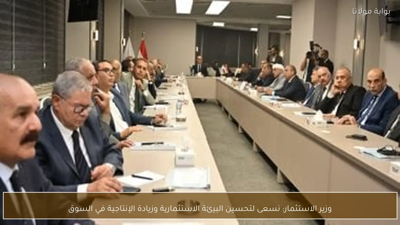 وزير الاستثمار: نسعى لتحسين البيئة الاستثمارية وزيادة الإنتاجية في السوق