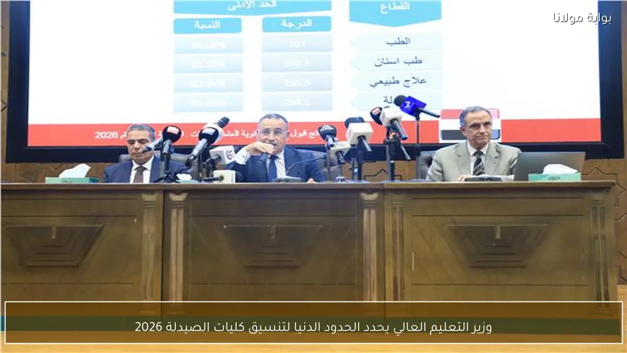 وزير التعليم العالي يحدد الحدود الدنيا لتنسيق كليات الصيدلة 2026