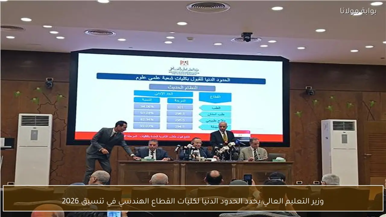 وزير التعليم العالي يحدد الحدود الدنيا لكليات القطاع الهندسي في تنسيق 2026