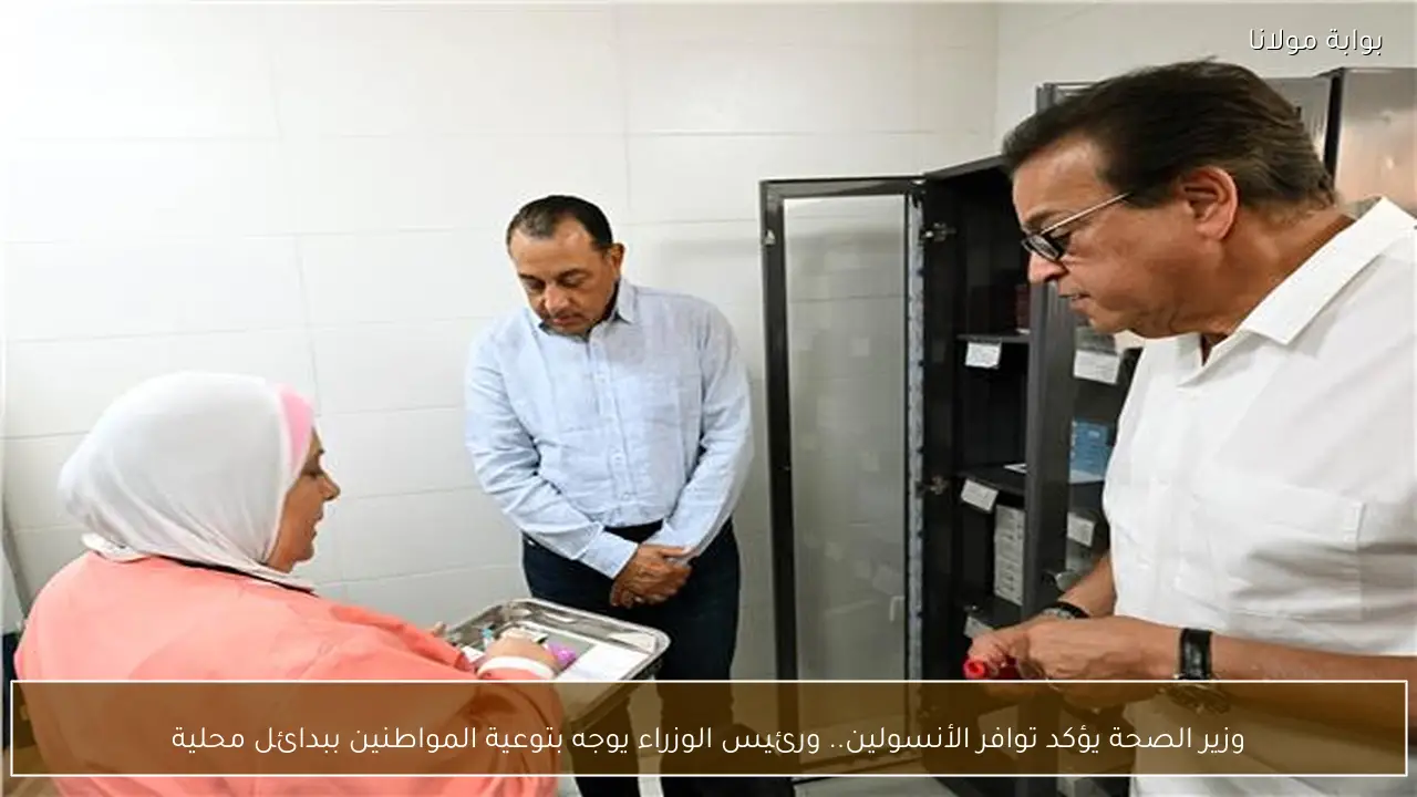 وزير الصحة يؤكد توافر الأنسولين.. ورئيس الوزراء يوجه بتوعية المواطنين ببدائل محلية