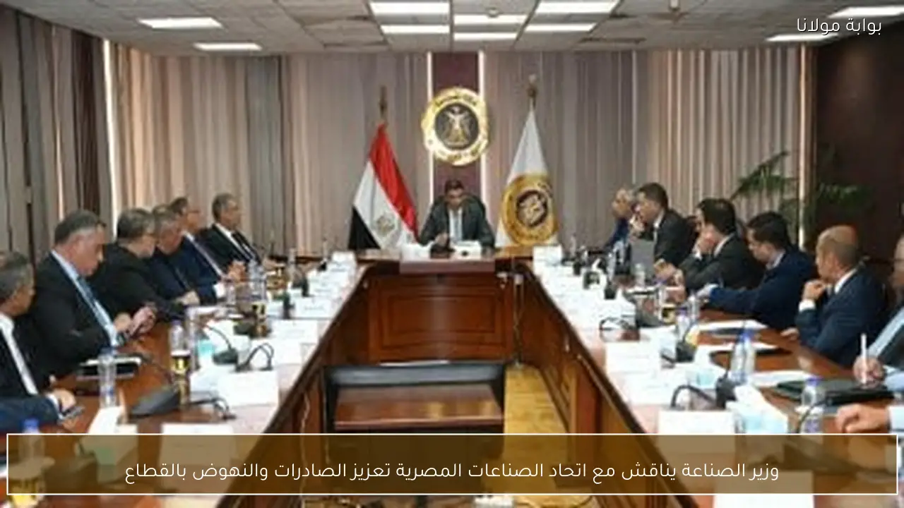 وزير الصناعة يناقش مع اتحاد الصناعات المصرية تعزيز الصادرات والنهوض بالقطاع