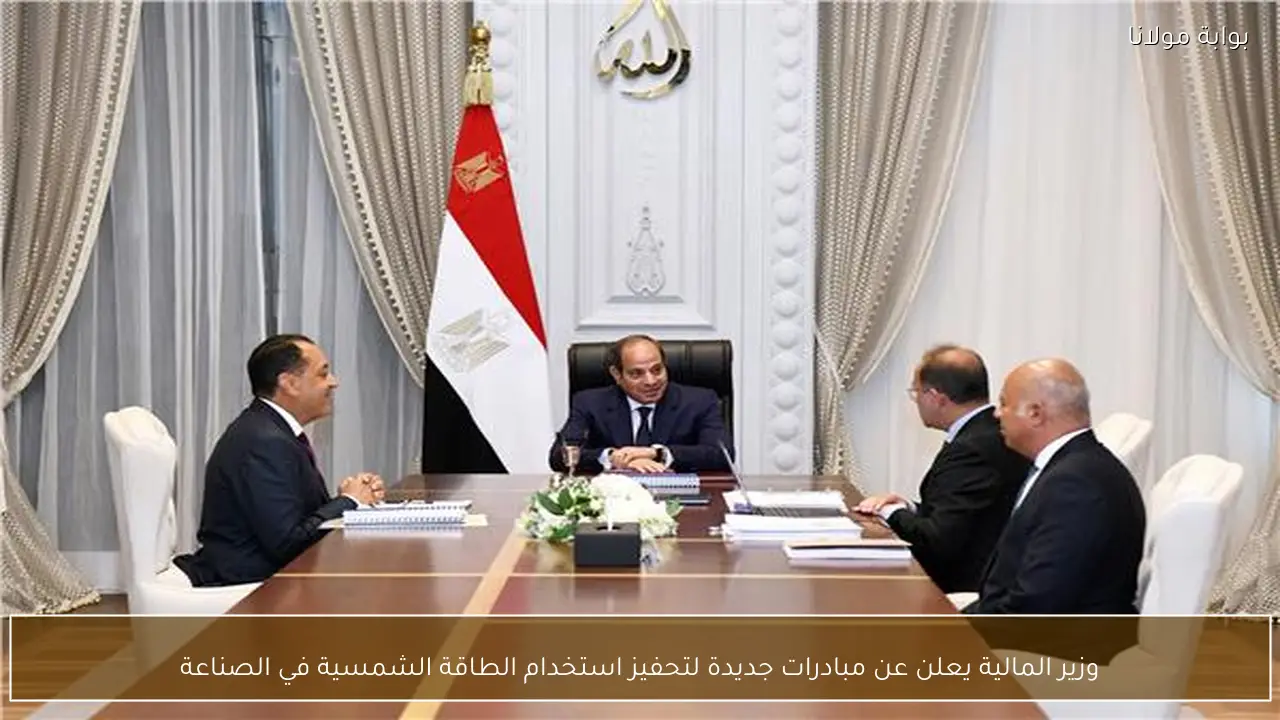 وزير المالية يعلن عن مبادرات جديدة لتحفيز استخدام الطاقة الشمسية في الصناعة