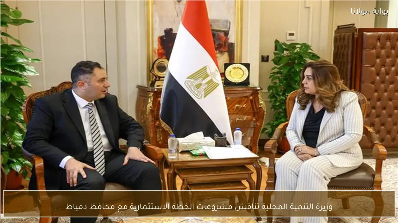 وزيرة التنمية المحلية تناقش مشروعات الخطة الاستثمارية مع محافظ دمياط