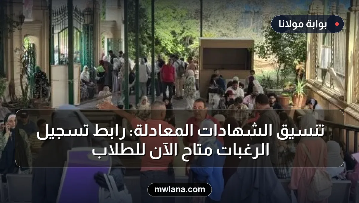 تنسيق الشهادات المعادلة: رابط تسجيل الرغبات متاح الآن للطلاب