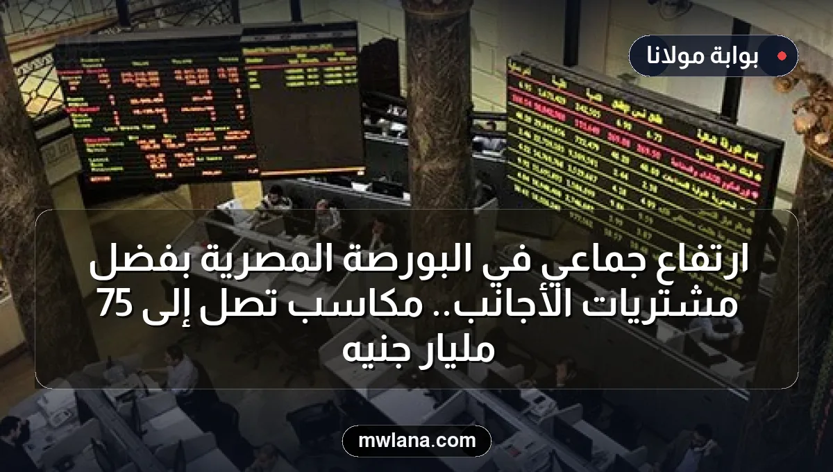 ارتفاع جماعي في البورصة المصرية بفضل مشتريات الأجانب.. مكاسب تصل إلى 75 مليار جنيه