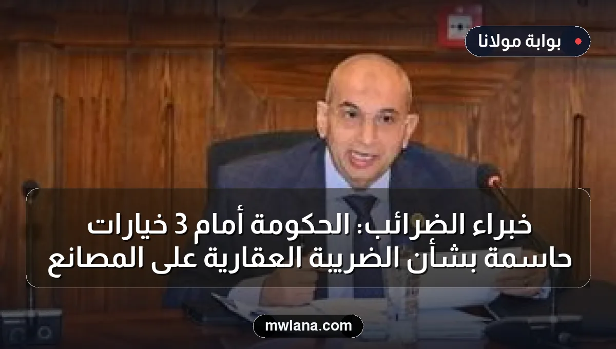 خبراء الضرائب: الحكومة أمام 3 خيارات حاسمة بشأن الضريبة العقارية على المصانع
