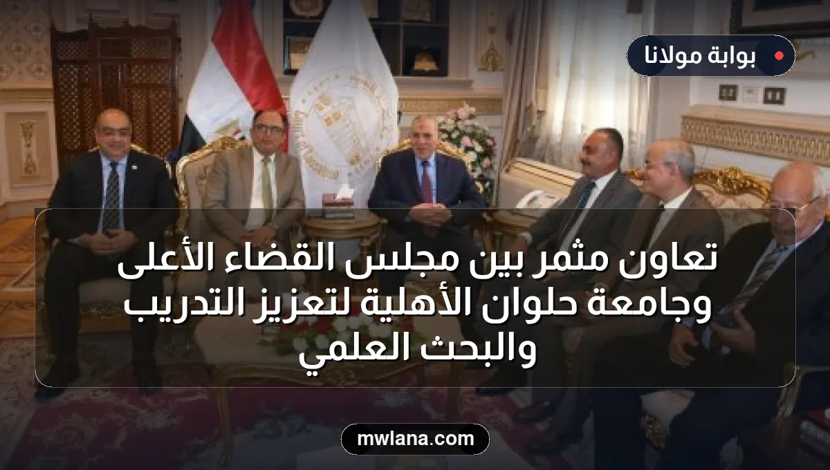تعاون مثمر بين مجلس القضاء الأعلى وجامعة حلوان الأهلية لتعزيز التدريب والبحث العلمي