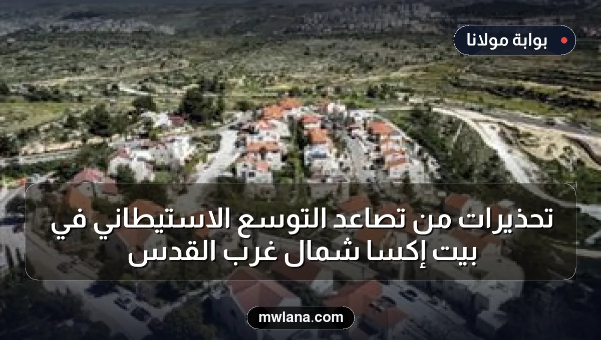 تحذيرات من تصاعد التوسع الاستيطاني في بيت إكسا شمال غرب القدس
