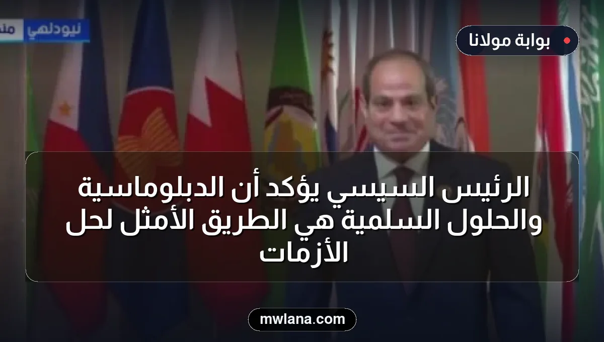 الرئيس السيسي يؤكد أن الدبلوماسية والحلول السلمية هي الطريق الأمثل لحل الأزمات