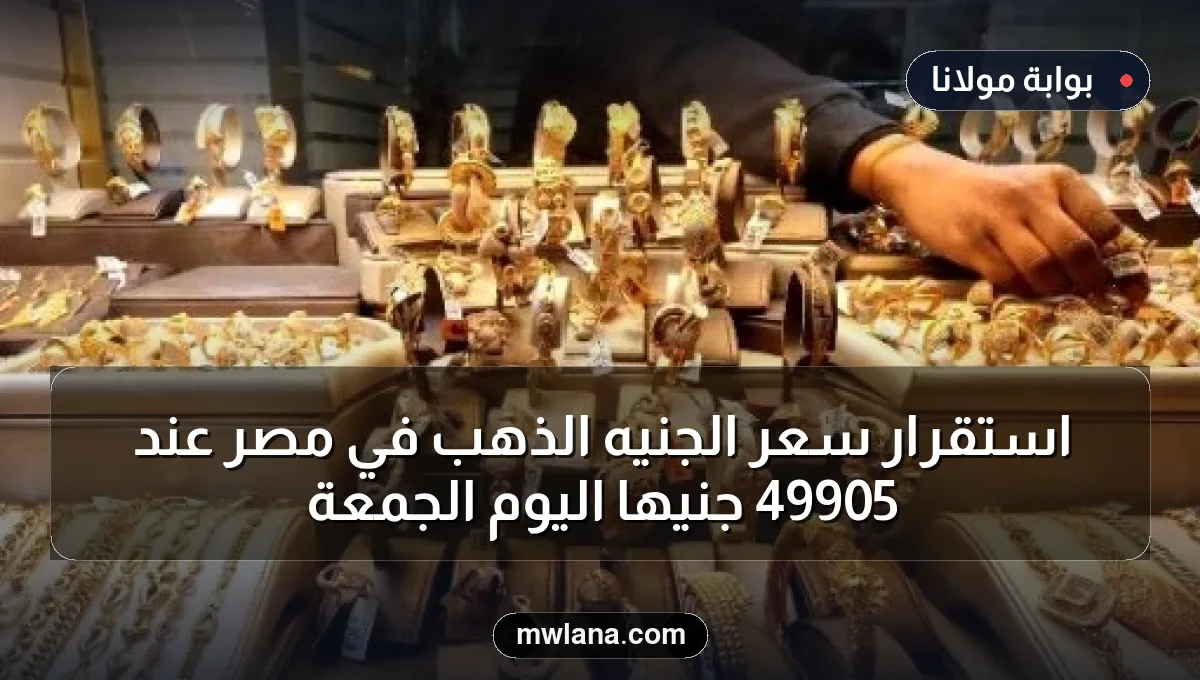 استقرار سعر الجنيه الذهب في مصر عند 49905 جنيهًا اليوم الجمعة