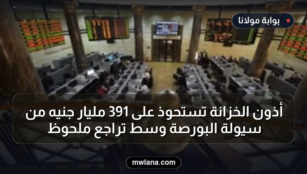 أذون الخزانة تستحوذ على 391 مليار جنيه من سيولة البورصة وسط تراجع ملحوظ