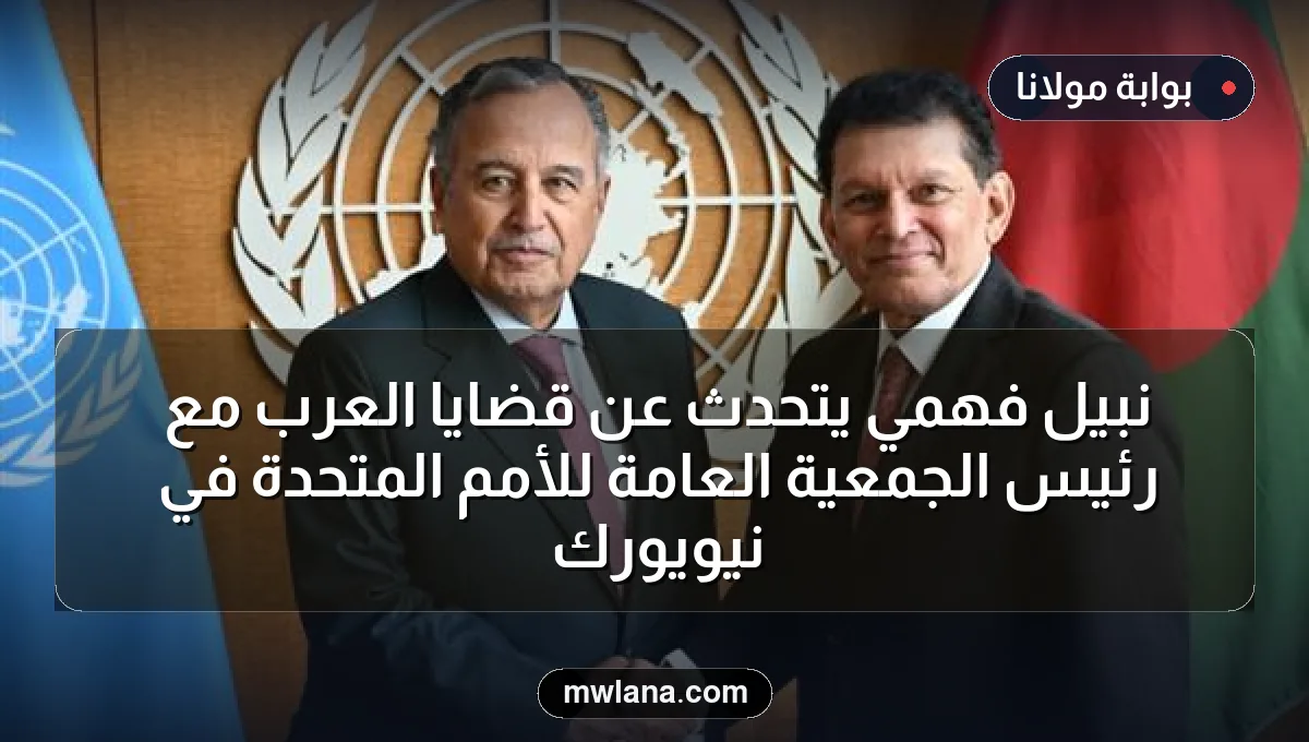 نبيل فهمي يتحدث عن قضايا العرب مع رئيس الجمعية العامة للأمم المتحدة في نيويورك
