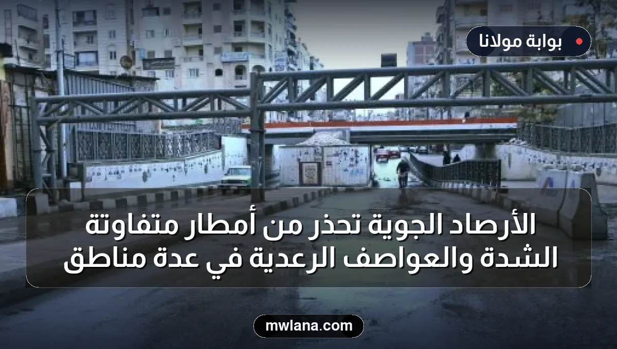 الأرصاد الجوية تحذر من أمطار متفاوتة الشدة والعواصف الرعدية في عدة مناطق