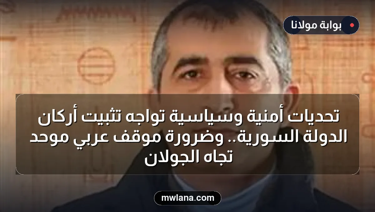 تحديات أمنية وسياسية تواجه تثبيت أركان الدولة السورية.. وضرورة موقف عربي موحد تجاه الجولان