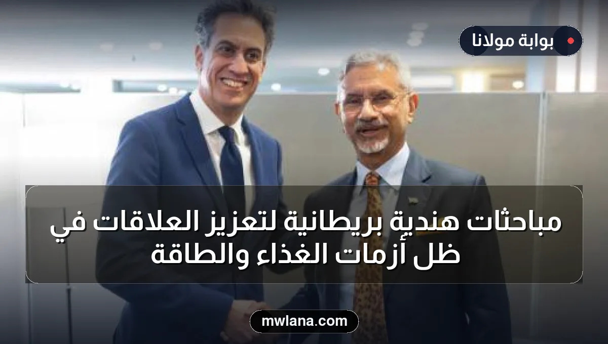 مباحثات هندية بريطانية لتعزيز العلاقات في ظل أزمات الغذاء والطاقة