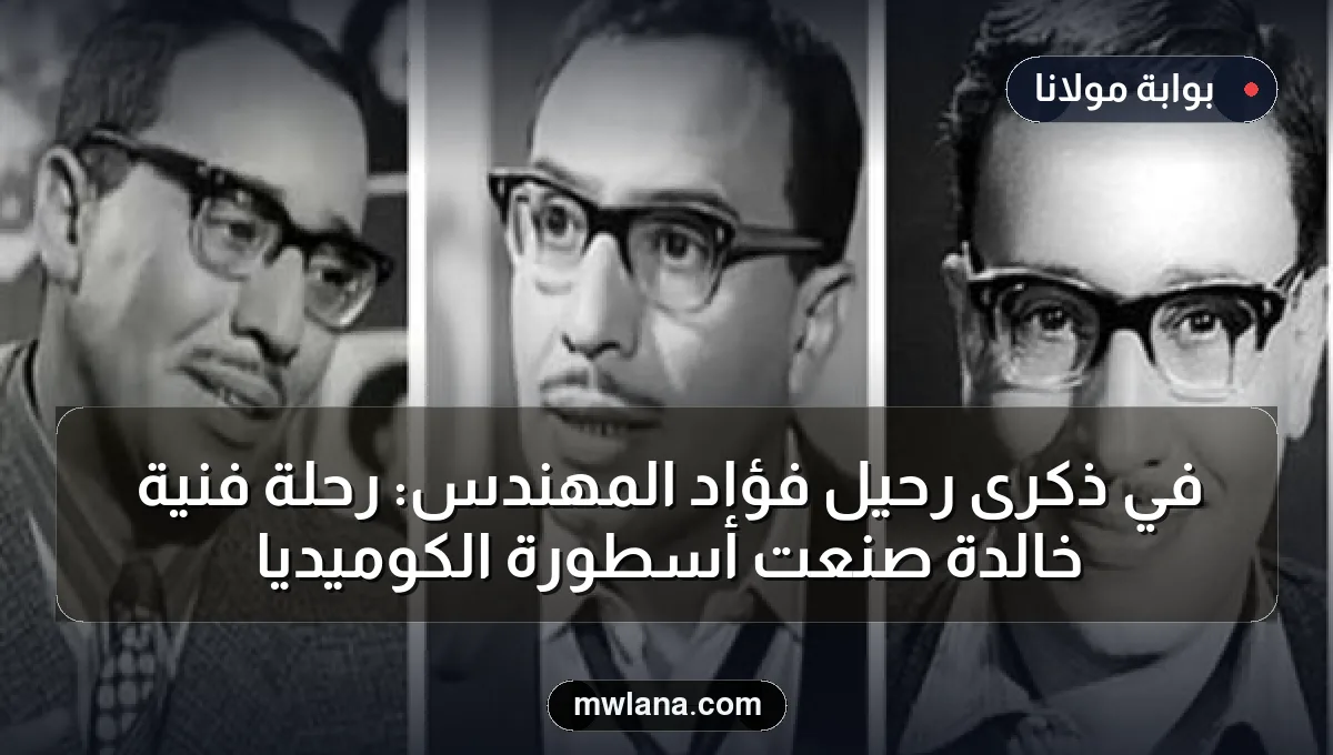 في ذكرى رحيل فؤاد المهندس: رحلة فنية خالدة صنعت أسطورة الكوميديا