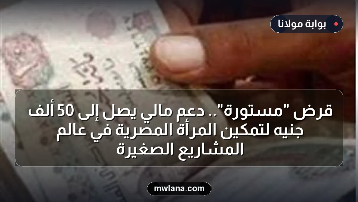 قرض "مستورة".. دعم مالي يصل إلى 50 ألف جنيه لتمكين المرأة المصرية في عالم المشاريع الصغيرة