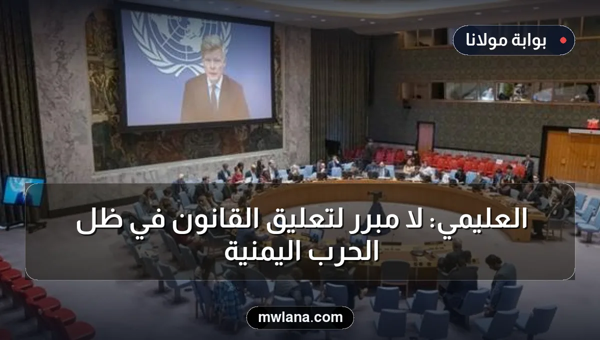 العليمي: لا مبرر لتعليق القانون في ظل الحرب اليمنية
