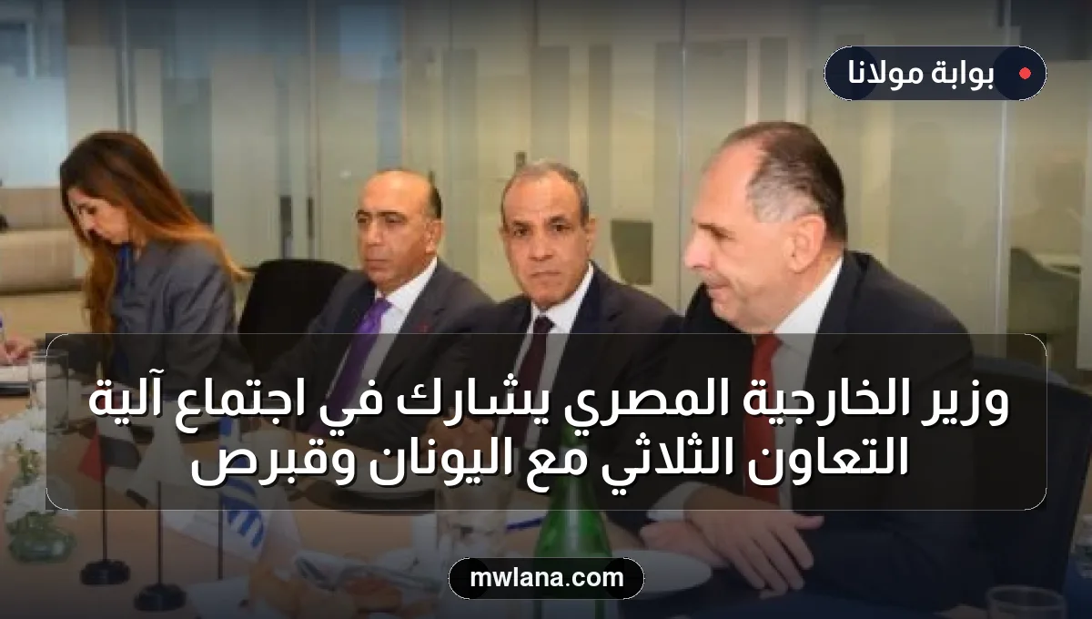 وزير الخارجية المصري يشارك في اجتماع آلية التعاون الثلاثي مع اليونان وقبرص