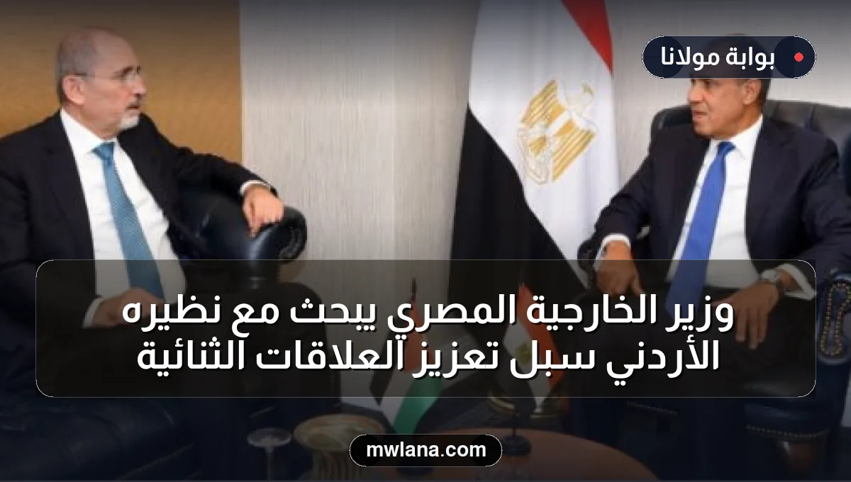 وزير الخارجية المصري يبحث مع نظيره الأردني سبل تعزيز العلاقات الثنائية