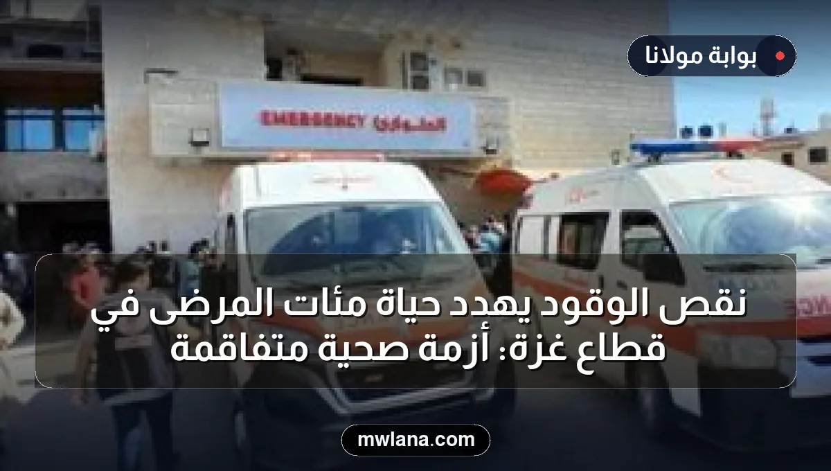نقص الوقود يهدد حياة مئات المرضى في قطاع غزة: أزمة صحية متفاقمة