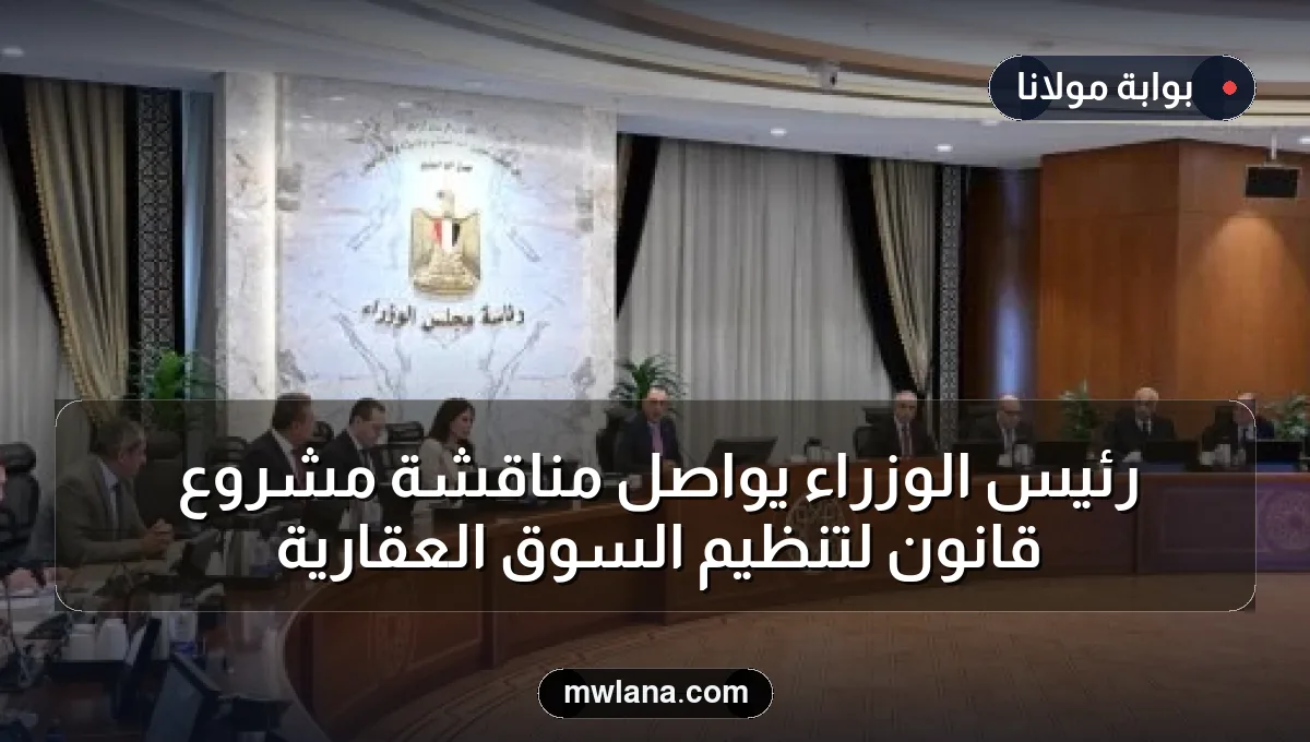 رئيس الوزراء يواصل مناقشة مشروع قانون لتنظيم السوق العقارية