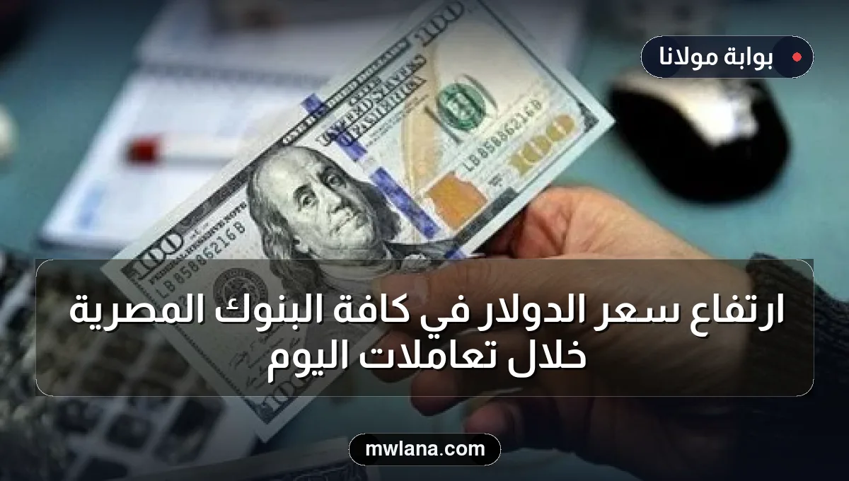 ارتفاع سعر الدولار في كافة البنوك المصرية خلال تعاملات اليوم