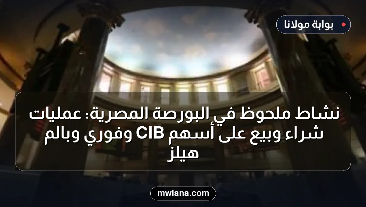 نشاط ملحوظ في البورصة المصرية: عمليات شراء وبيع على أسهم CIB وفوري وبالم هيلز