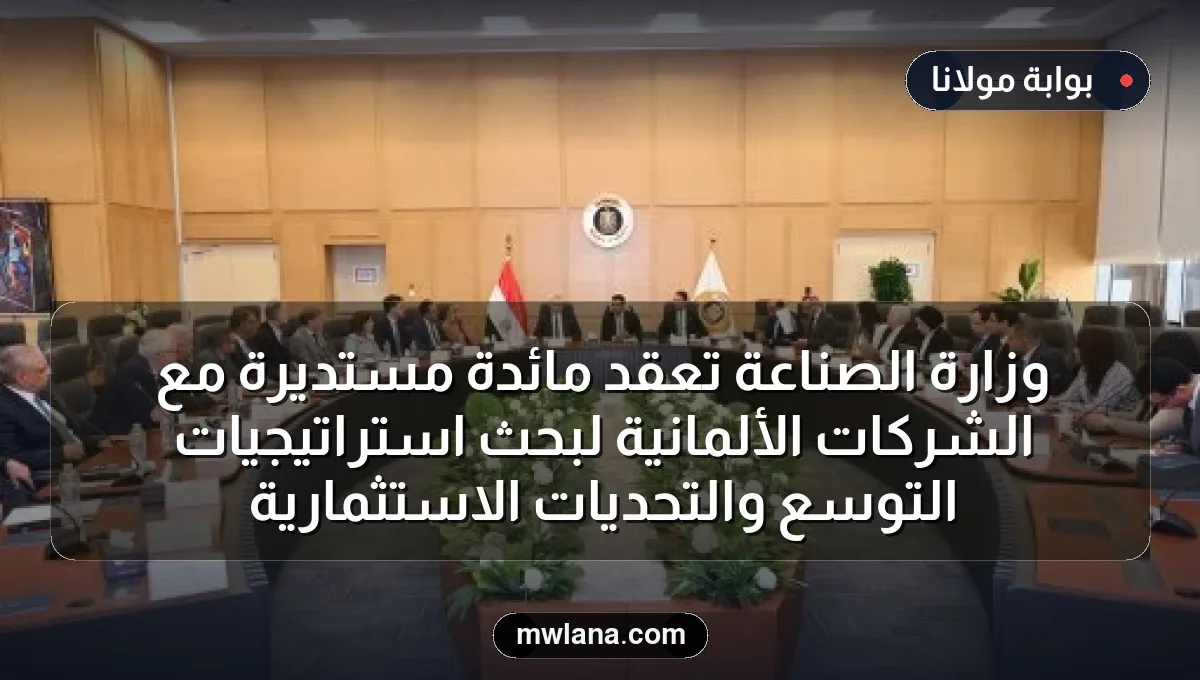 وزارة الصناعة تعقد مائدة مستديرة مع الشركات الألمانية لبحث استراتيجيات التوسع والتحديات الاستثمارية