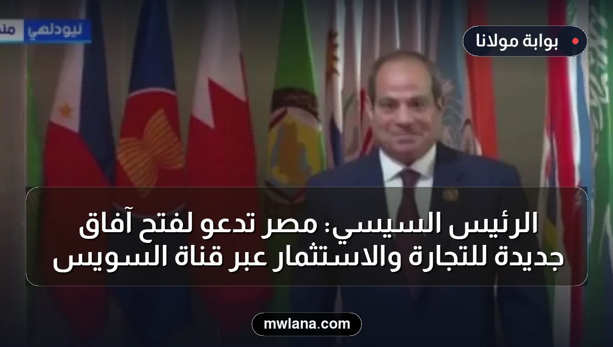الرئيس السيسي: مصر تدعو لفتح آفاق جديدة للتجارة والاستثمار عبر قناة السويس
