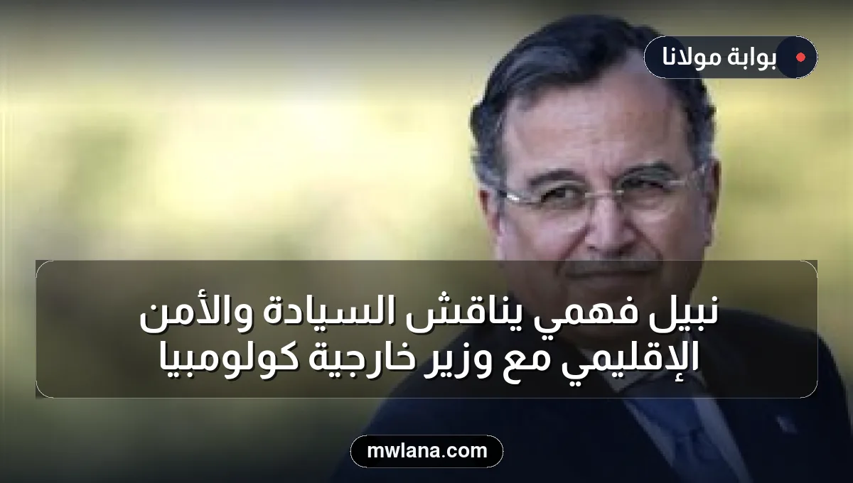 نبيل فهمي يناقش السيادة والأمن الإقليمي مع وزير خارجية كولومبيا