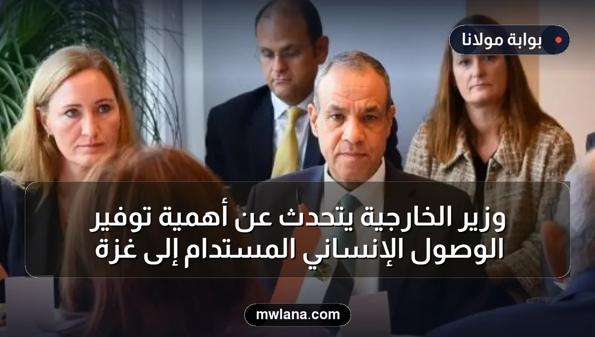 وزير الخارجية يتحدث عن أهمية توفير الوصول الإنساني المستدام إلى غزة