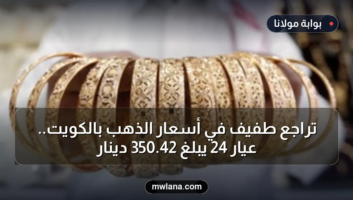 تراجع طفيف في أسعار الذهب بالكويت.. عيار 24 يبلغ 42.350 دينار
