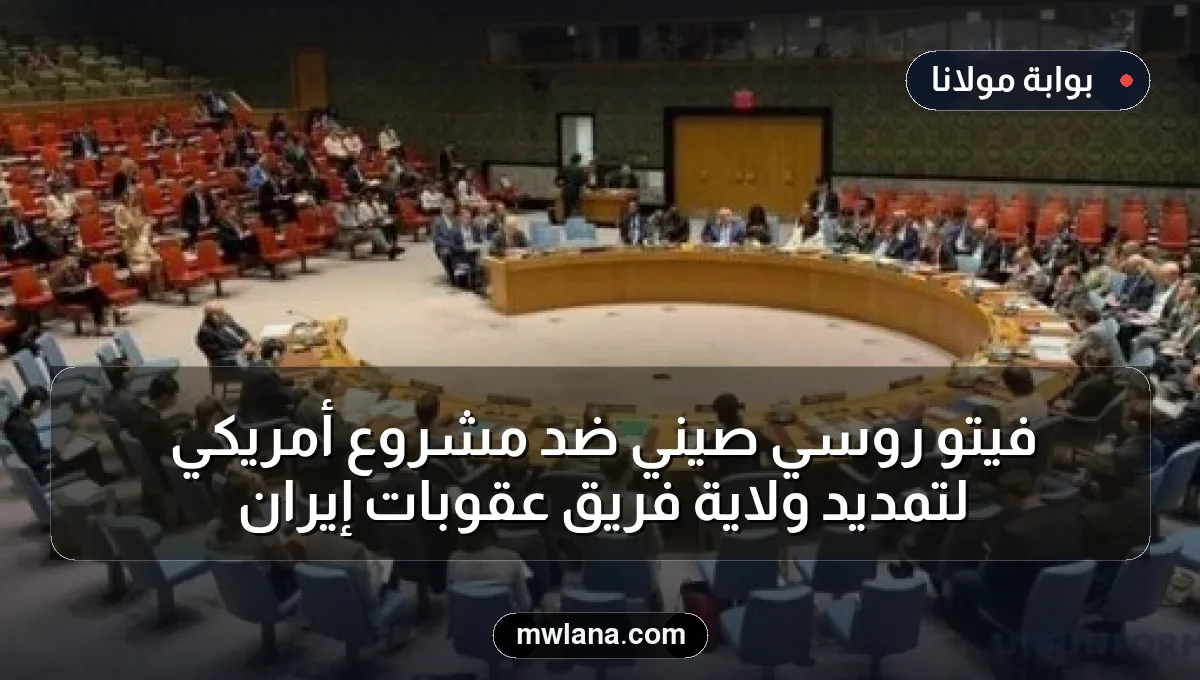 فيتو روسي صيني ضد مشروع أمريكي لتمديد ولاية فريق عقوبات إيران