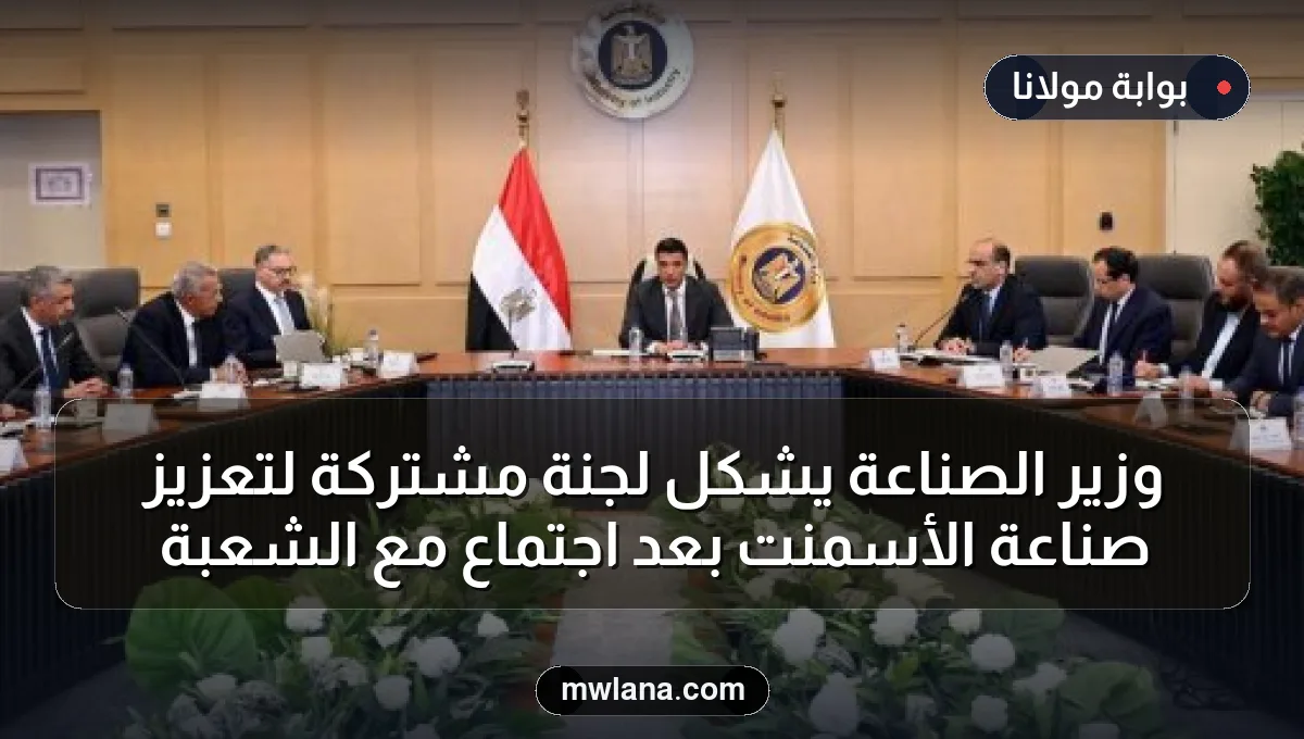 وزير الصناعة يشكل لجنة مشتركة لتعزيز صناعة الأسمنت بعد اجتماع مع الشعبة