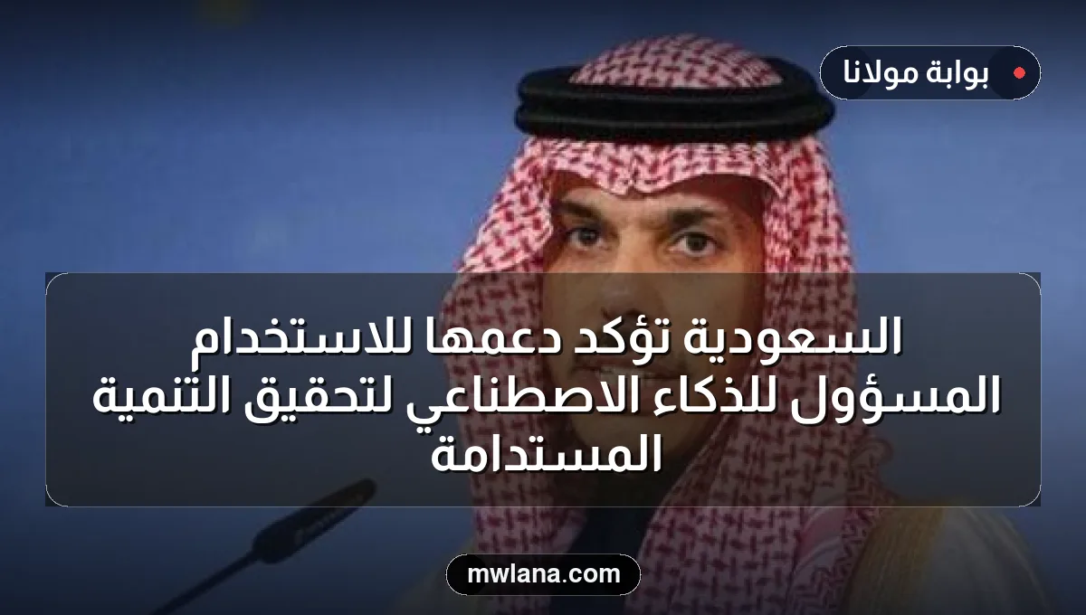 السعودية تؤكد دعمها للاستخدام المسؤول للذكاء الاصطناعي لتحقيق التنمية المستدامة