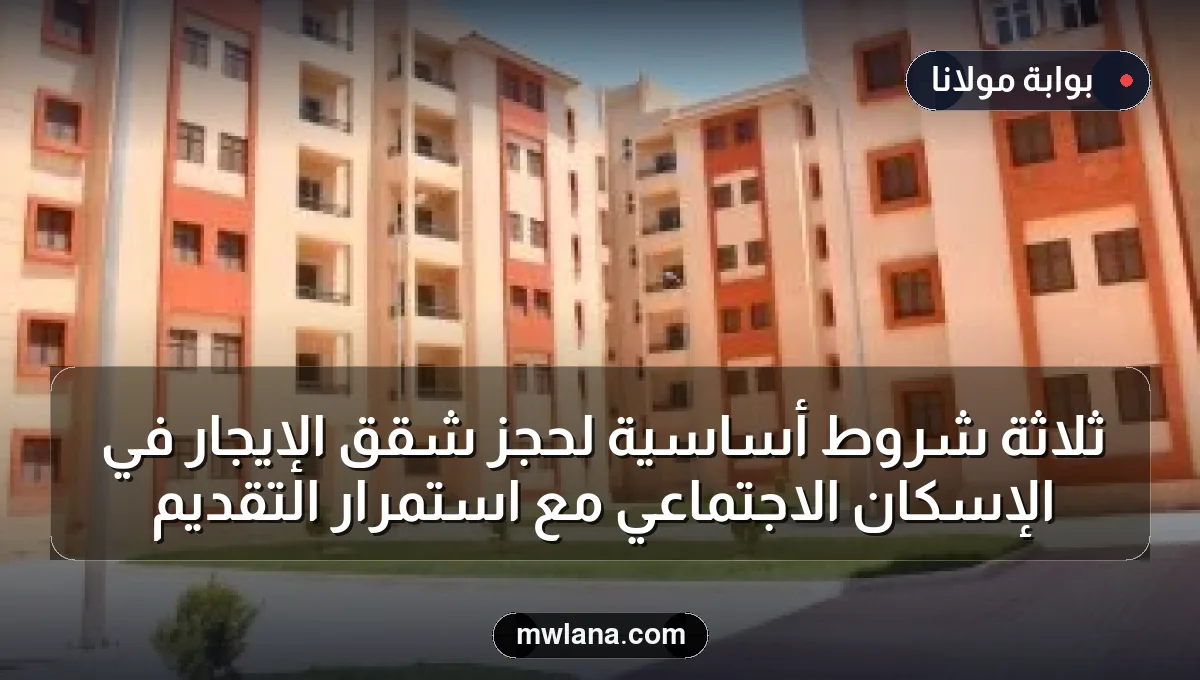 ثلاثة شروط أساسية لحجز شقق الإيجار في الإسكان الاجتماعي مع استمرار التقديم