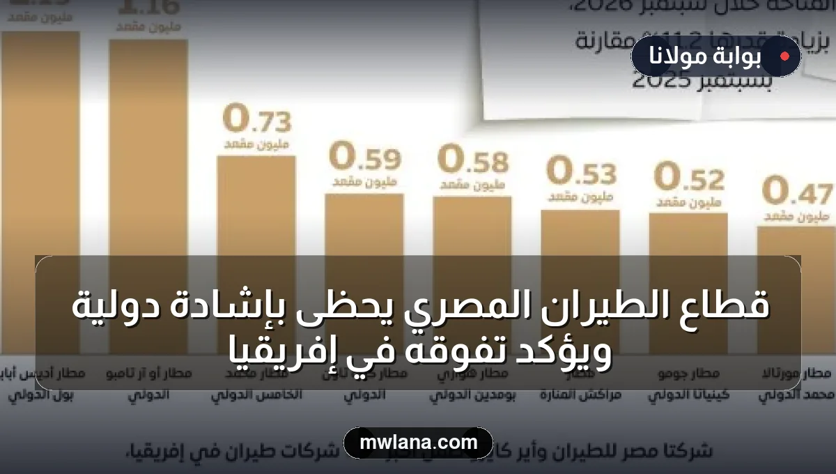 قطاع الطيران المصري يحظى بإشادة دولية ويؤكد تفوقه في إفريقيا